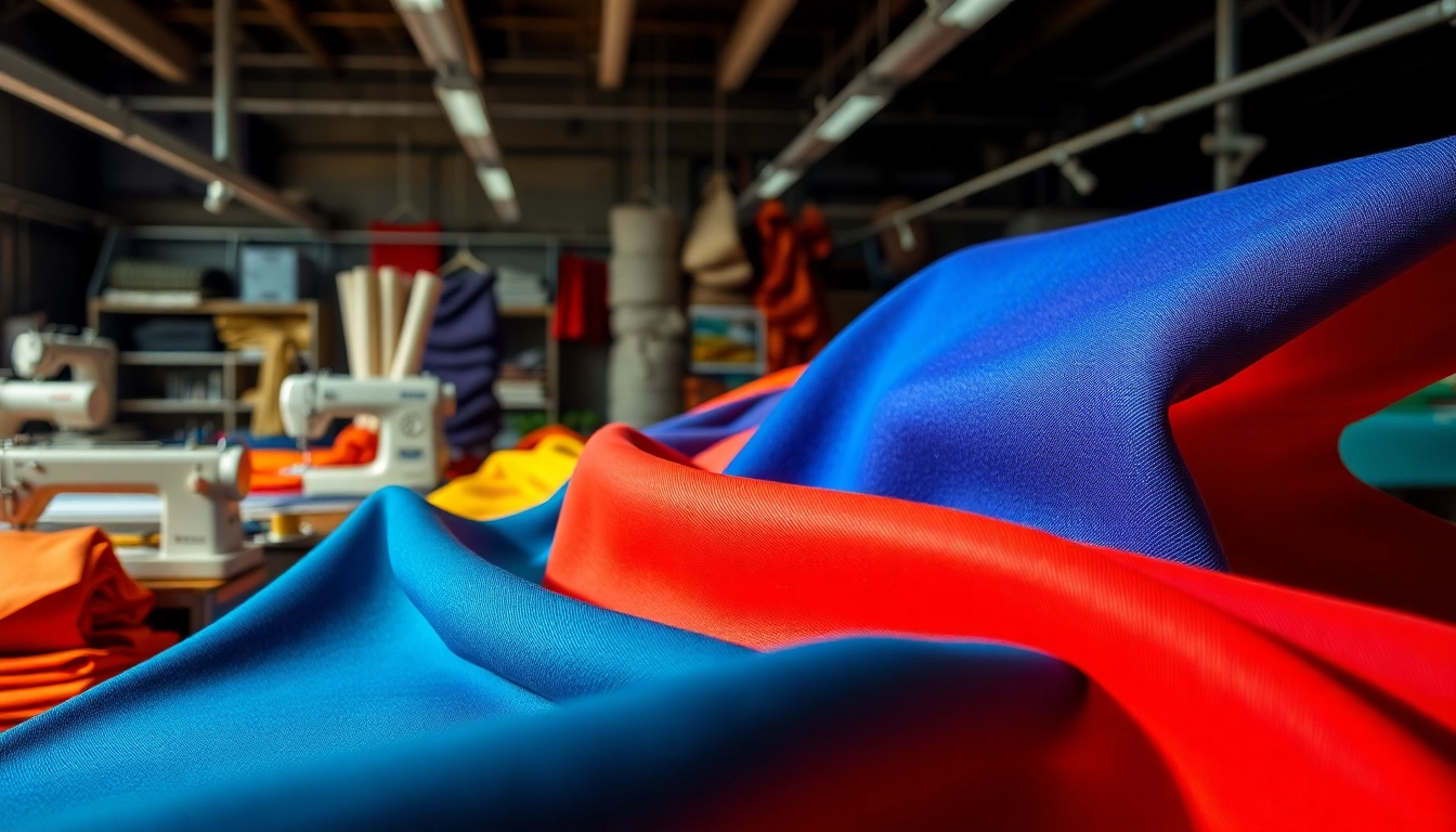 Punta di Roma stof met opvallende textuur in een modeatelier