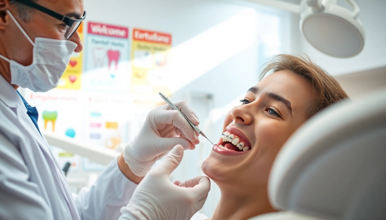 Assisting with braces Myrtle Beach for a beautiful smile in a modern orthodontic office.